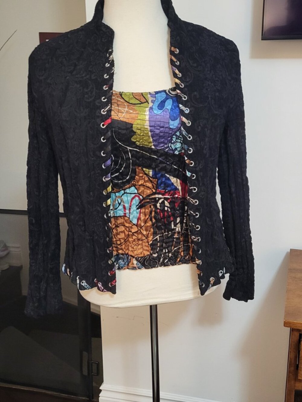 Black Jacket with matching sleeveless top